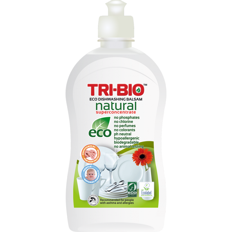 Φυσικό οικολογικό Balsam για πλύσιμο πιάτων, υπερ-συμπύκνωμα. Tri-Bio