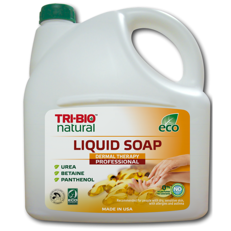 Dermal Therapy Natural Liquid Soap, jug, 2.84 l. Tri-Bio