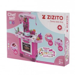 Set de joaca bucatarie Little Chef ZIZITO , Cu inducție, Cu lumină, Sunet și abur ZIZITO 26122 8