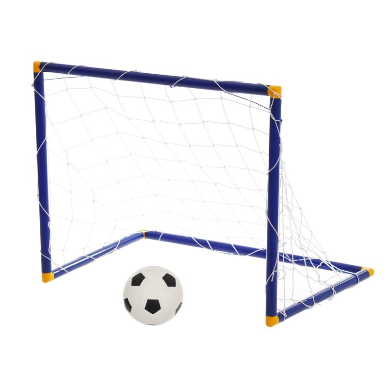 Фудбалски гол со мрежа, димензии: 55,5 x 88 x 45,5 cm, топка и пумпа GT