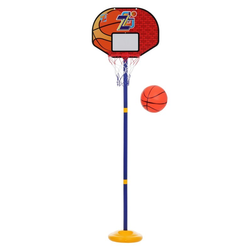 Καλάθι μπάσκετ με δίχτυ και μπάλα, ρυθμιζόμενο από 68 έως 144 cm GT