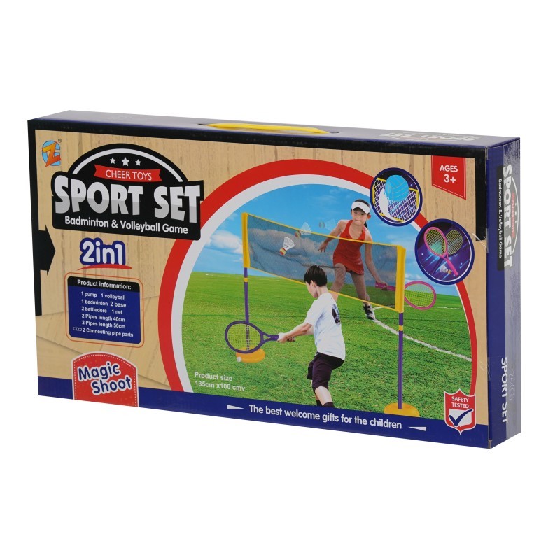 2-in-1-Badminton- und Volleyball-Set GT