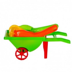 Комплект за пясък зелено-жълта количка, 4 части GT