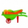 Комплект за пясък - количка, 4 части - Зелен/Жълт