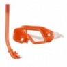 Goggles, snorkel and fins for diving - Orange