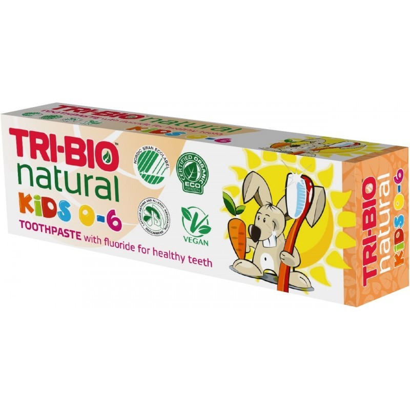 Natürliche umweltfreundliche Kinderzahnpasta für Kinder, 50 ml Tri-Bio