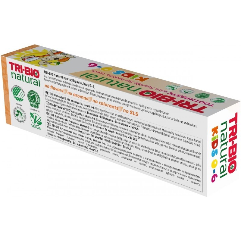 Natürliche umweltfreundliche Kinderzahnpasta für Kinder, 50 ml Tri-Bio