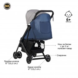 Бебешка количка Jasmin - компактна, лесно сгъваема ZIZITO 27786 3