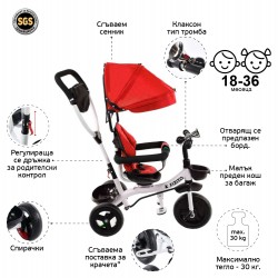 Koty Tricycle with parental control ZIZITO 27830 2