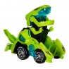 Transforming dinosaur car with LED lights and sound, red - Green