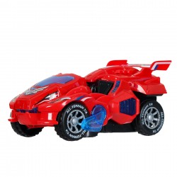 Transforming dinosaur car with LED lights and sound, red BC 29940 2