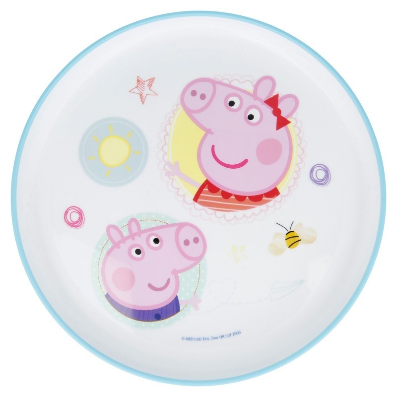 Children's feeding plate with Pepa Pig print, 20 cm. Peppa pig