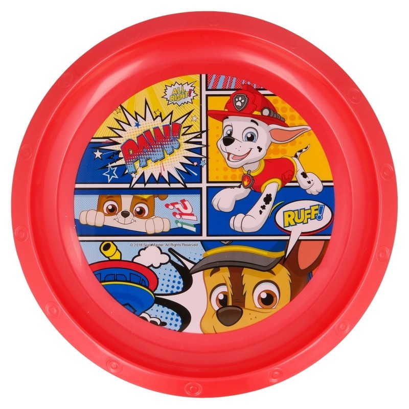 Placă de hrănire pentru copii cu imprimeu Dog Patrol, 21,5 cm. Paw patrol