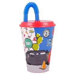 Sports cup with straw and lid - Cars, 430 ml. Cars 30350 3