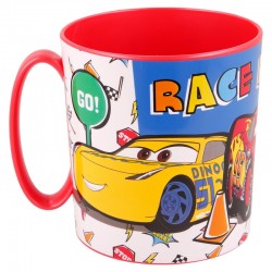 Children's cup with handle and pictures of cars, 350 ml. Cars 30367 