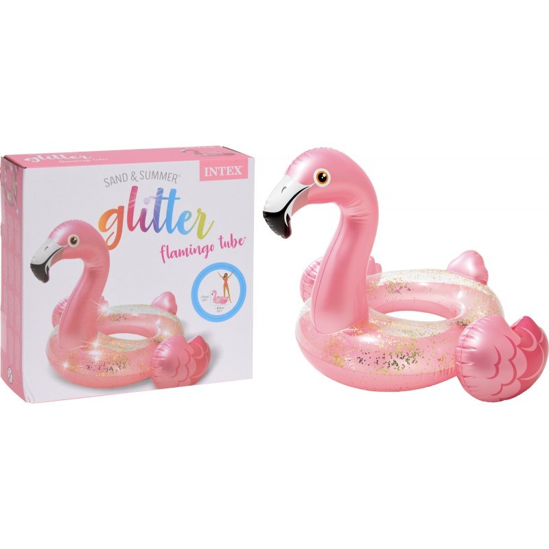 Inflatable flamingo with brocade Intex