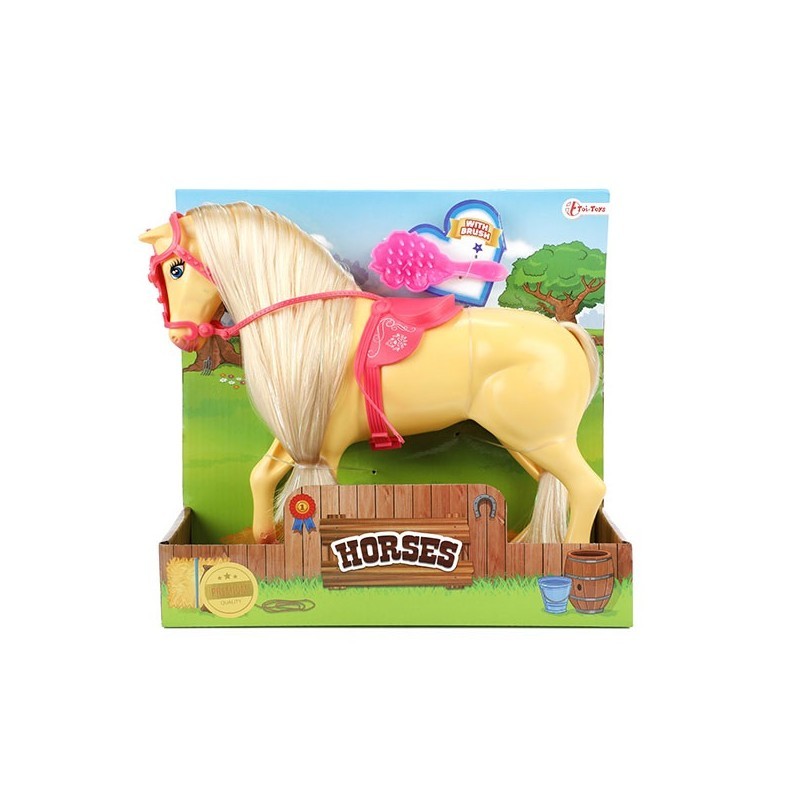 Horse set with a brush for combing the mane Toi-Toys