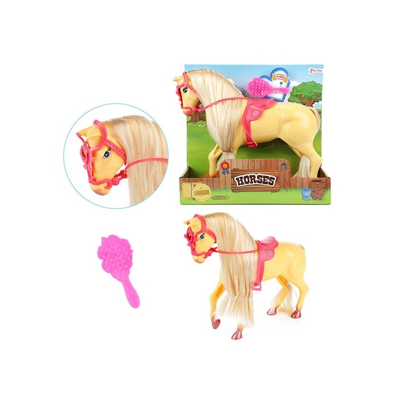 Horse set with a brush for combing the mane Toi-Toys