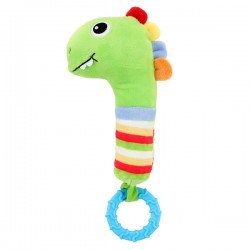 Dinosaurierrassel mit Beißring zur Beruhigung von Babyzahnfleisch Toi-Toys 30750 