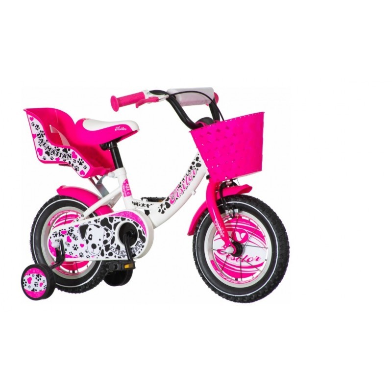 Bicicleta pentru copii DALMATIAN VISITOR 12", roz Venera Bike