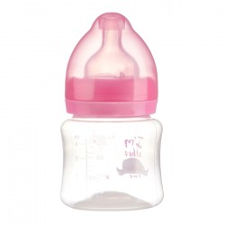 Полипропиленско шише за хранење бебиња Мал Ангел - 0+ месеци, 125 мл., Пинк ZIZITO 30990 2