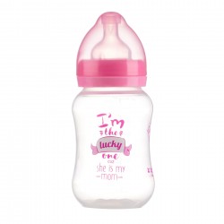 Μπουκάλι μωρού Little Angel από πολυπροπυλένιο - 3+ μηνών, 250 ml, ροζ ZIZITO 31006 2