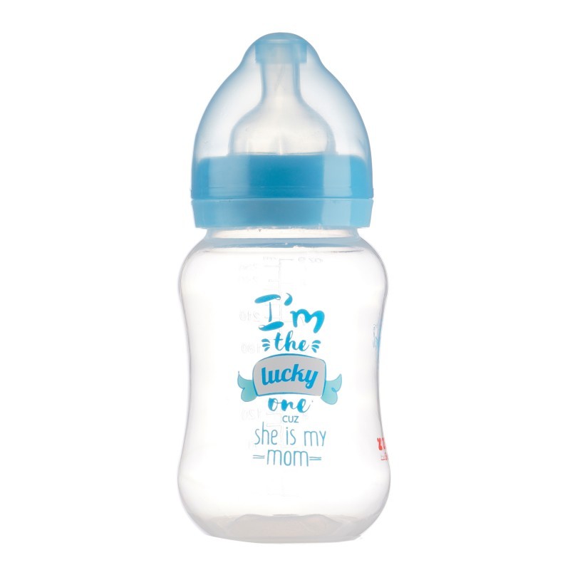 Παιδικό μπουκάλι πολυπροπυλενίου Little Angel - 3+ μηνών, 250 ml., Μπλε ZIZITO