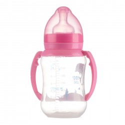 Bottle with handles Little Angel, wide neck, 6+ months, 250 ml., pink ZIZITO 31023 2