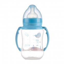 Bottle with handles Little Angel, wide neck, 6+ months, 250 ml., blue ZIZITO 31032 2