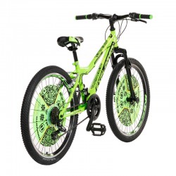 Bicicleta pentru copii EXPLORER MAGNITO 24", verde cu negru Venera Bike 31378 3