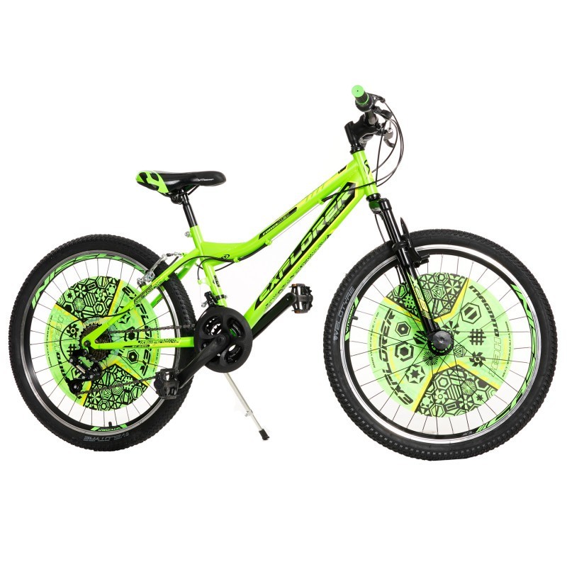 Детски велосипед EXPLORER MAGNITO 24", зелена со црна боја Venera Bike