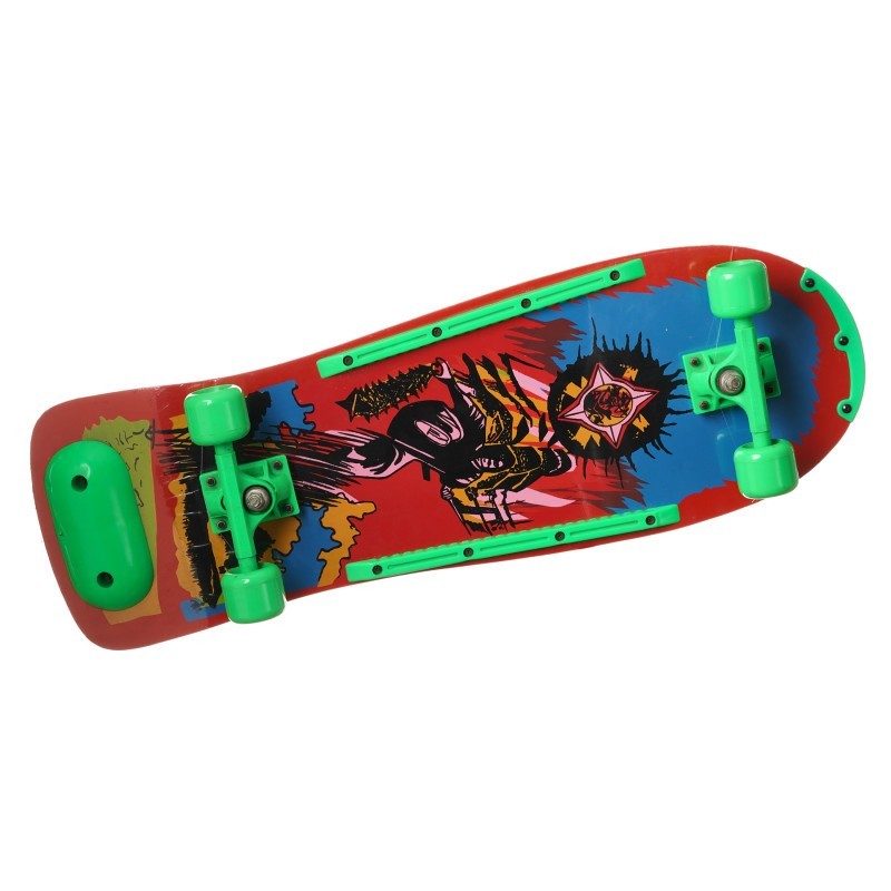 Скејтборд C-480, црвена со зелени акценти Amaya