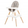 Baby feeding chair with table 2 in 1 Patrick - Gray