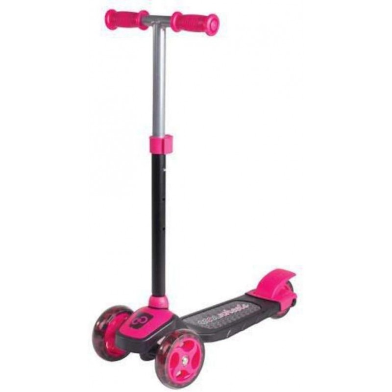 Скутер со 3 тркала и LED светла, розев, 3+ години Furkan toys