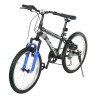 Bicicleta pentru copii TEC - CRAZY GT 20", 7 viteze - Negru cu albastru