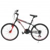 Παιδικό ποδήλατο VISION - TIGER 24", 21 ταχύτητων - Μαύρο με κόκκινο
