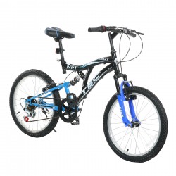 Bicicleta pentru copii TEC - CRAZY 20”, 7 viteze, neagra si albastra TEC 35722 8
