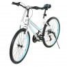 Bicicleta pentru copii VISION - VENUS 24”, 21 viteze - Alb cu albastru