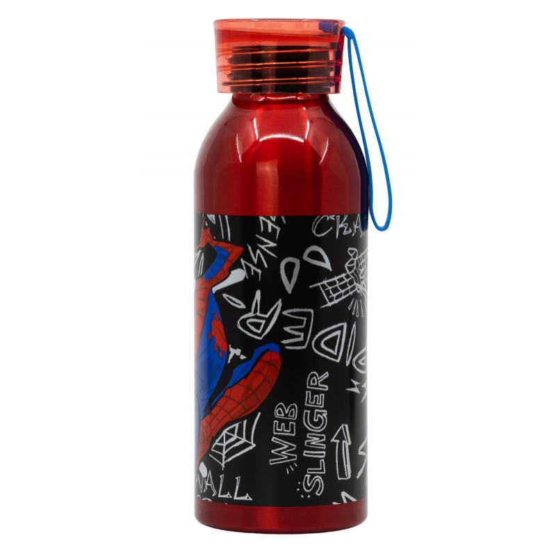 Aluminum bottle with silicone handle SPIDERMAN, 510 ml. Stor