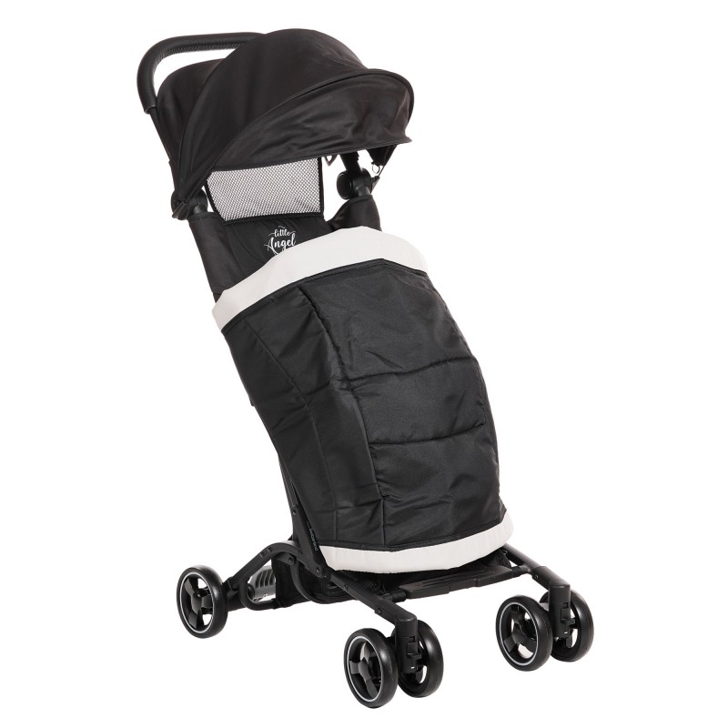Luka summer stroller with cover and storage bag - Black