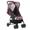 Детска количка Јасмин - компактна, лесна за преклопување и расплетување, Розева - Црвена