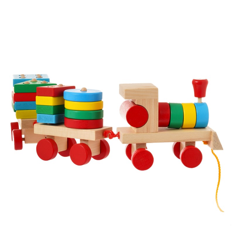 Wooden train - sorter, small WOODEN