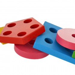 Дрвена играчка - низа од геометриски форми WOODEN 36764 3