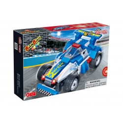 Constructor blue F1 racing car with 125 parts Banbao 36949 2