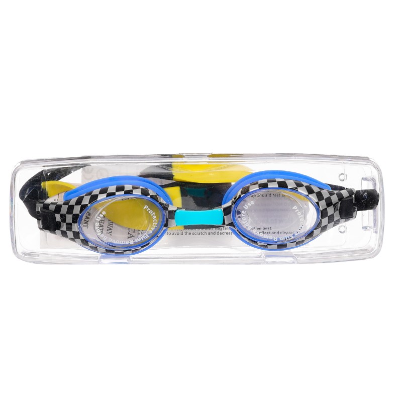 Children's swimming goggles, blue with decoration SKY