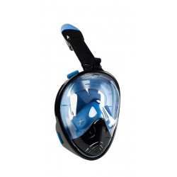 Цяла маска за шнорхелинг, размер S/M, черна със синьо ZI