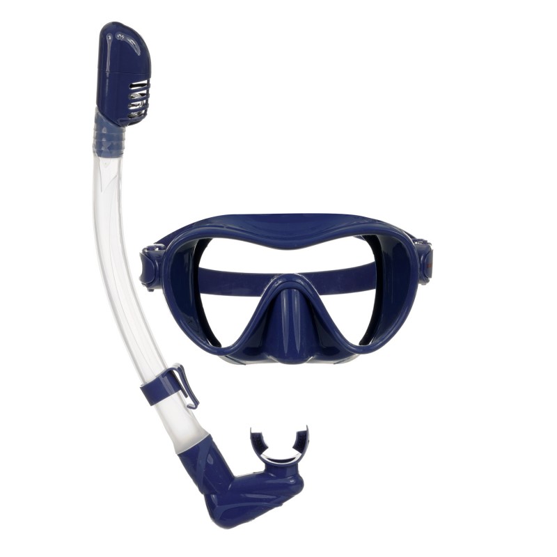 Set of diving mask and snorkel for children in a box - Dark blue