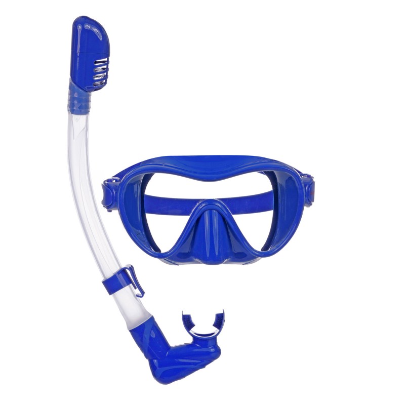 Set masca de scufundare pentru copii cu snorkel in cutie, incolor - Albastru
