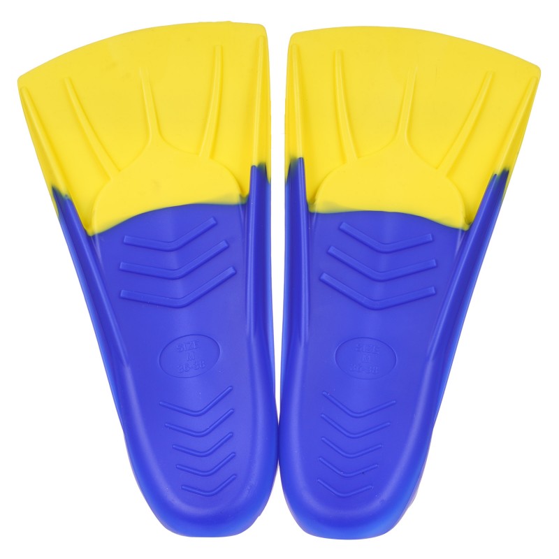 Flossenset, Größe M, blau mit gelb Zi