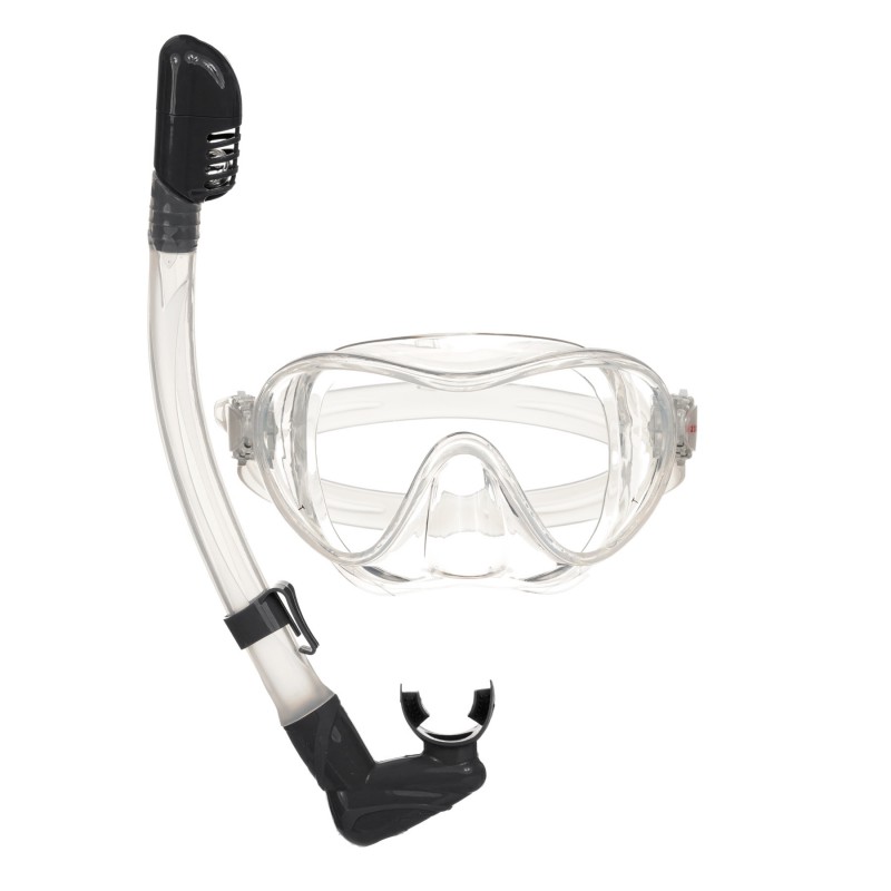 Set of diving mask and snorkel in a box - Transparent